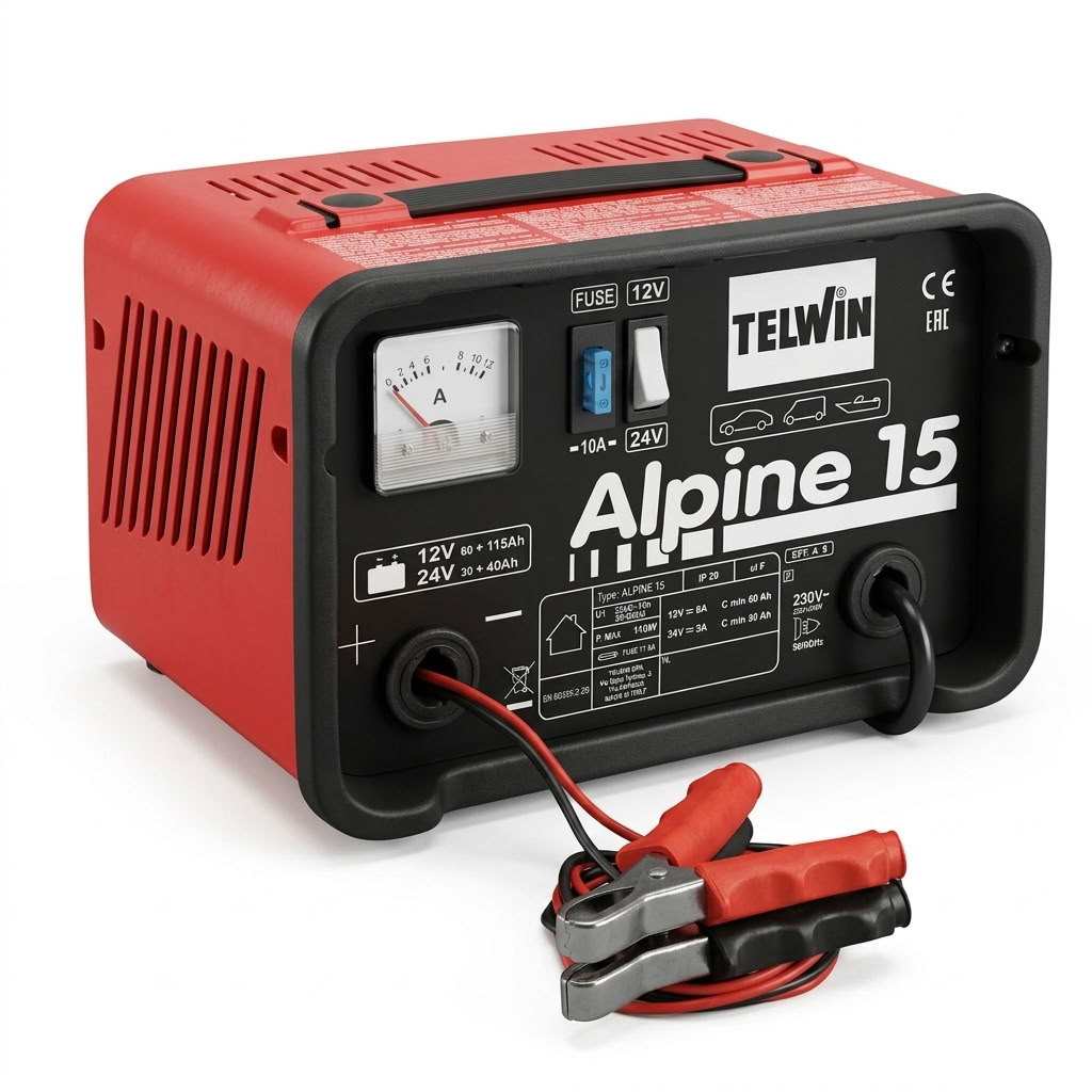 BATTERY CHARGER - ALPINE 15 [12 / 24V - BOOST] 6/3 Amps TELWIN