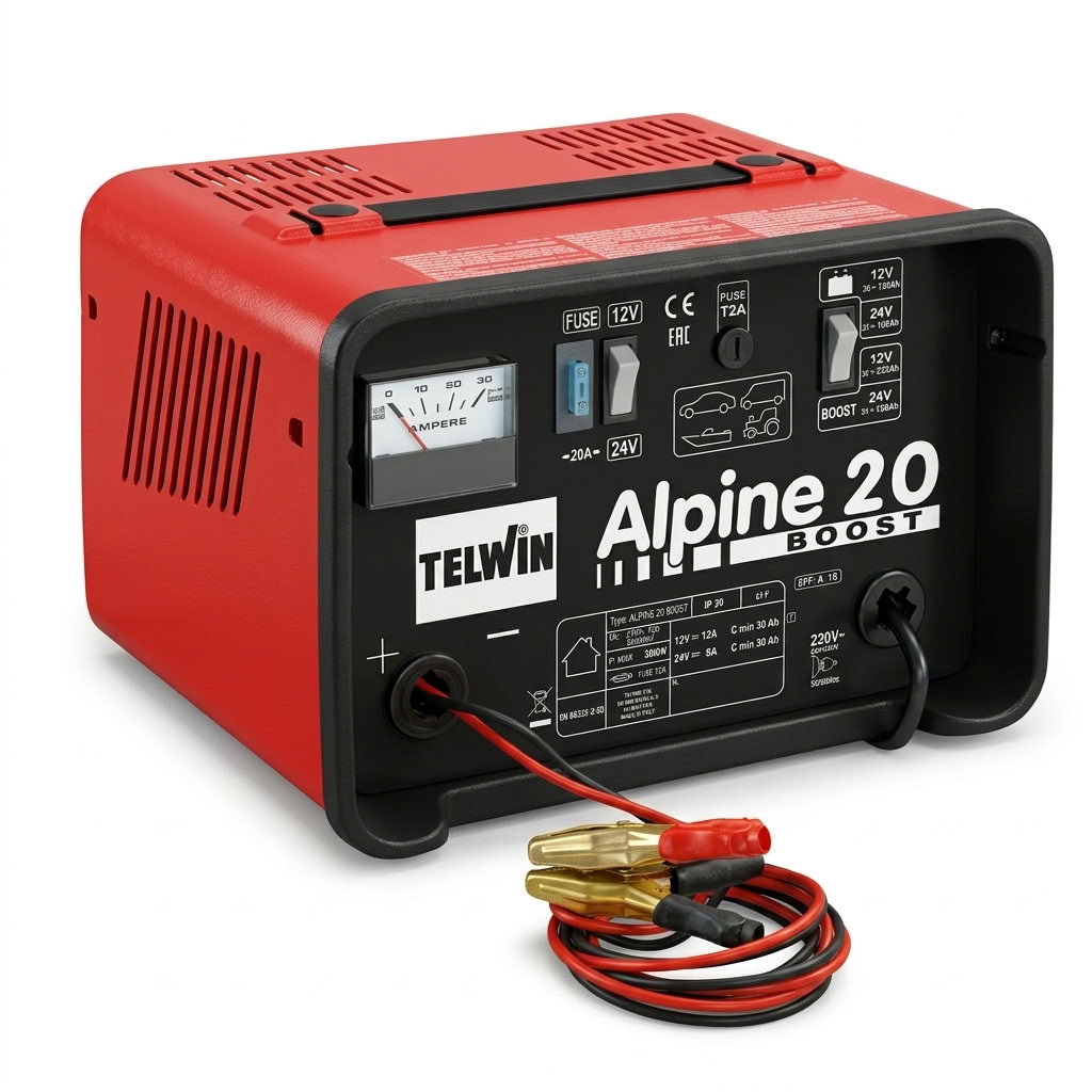 BATTERY CHARGER - ALPINE 20 [12 / 24V - BOOST] 12/8 Amps TELWIN