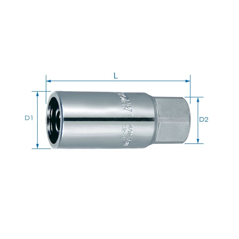 STUD EXTRACTOR SOCKET - ROLLER TYPE [1/2"Dr.] 6mm KINGTONY 9TD401-06M